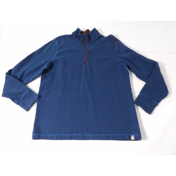 The North Face Mens Large Shirt 1/4 Zip Blue TNF Long Sleeve Preppy Casual - Picture 1 of 10